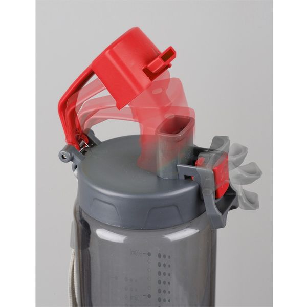Bidon Feelsogood 600 ml, czerwony/szary zdjęcie 3