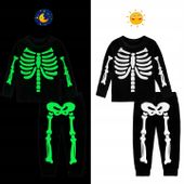 Piżama dziecięca Halloween Szkielety Czarny 104 (99 - 104 cm)