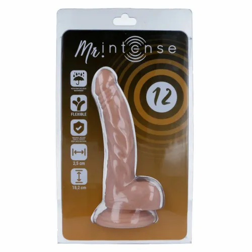 mr intense model 12 - akcesorium intymne 18,2 cm z przyssawką, beżowe na Arena.pl