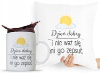 Zestaw Poduszka + Kubek Śmieszny Zabawny Prezent Z Nadrukiem Ze Zdjęciem