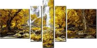 80CM 160CM OBRAZ 5 ELEM JESIENNY WODOSPAD DRUK ŚCIENNY