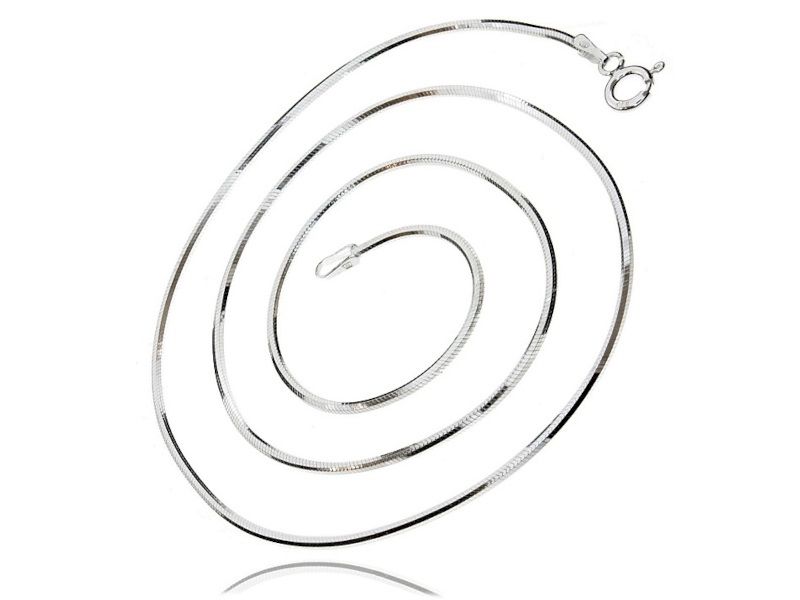 Srebrny łańcuszek linka żmijka snake o przekroju ośmiokątnym 45 cm srebro 925 SNAKE_8L025 zdjęcie 1