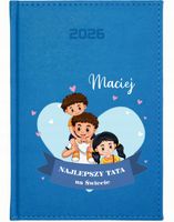 KALENDARZ A5 2026 DZIENNY terminarz z nadrukiem NAJLEPSZY TATA NA ŚWIECIE