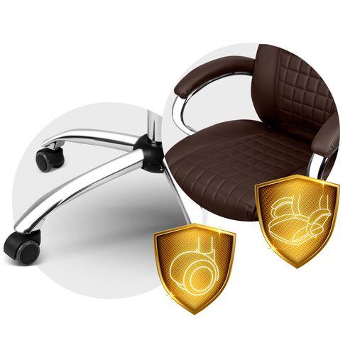 Fotel biurowy Sofotel Batory - kasztanowy na Arena.pl