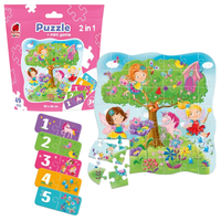 Mini Gra Edukacyjna Puzzle Wróżki 49 El. Saszetka Rk1140-02