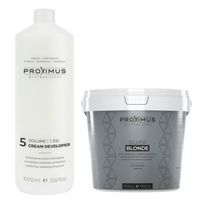 PROXIMUS Zestaw Rozjaśniacz do włosów SILVER BLONDE + Emulsja oxydant 1,5%