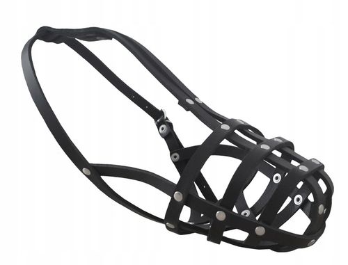 Skórzany Kaganiec dla Małego Psa Fizjologiczny Regulowany JAMNIK DUŻY na Arena.pl