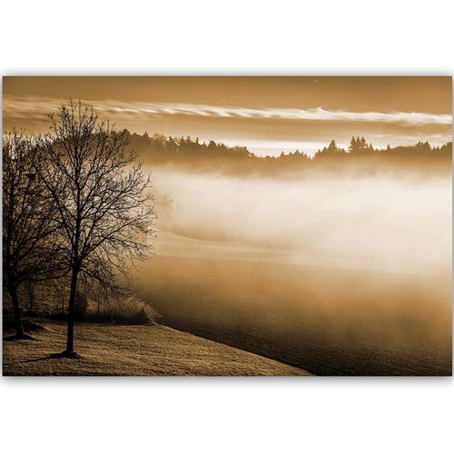Obraz na płótnie - Canvas, Mgła nad jeziorem 1 90x60 na Arena.pl