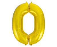 balon foliowy b&c "cyfra 0" złota 92cm | fg-c85z0