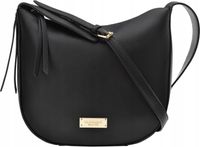 TOREBKA DUŻA Czarna Listonoszka MONNARI LOGO Klasyczna Torba Damska