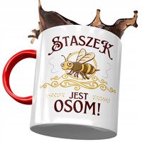 Kubek Czerwony Dla Stanisława Staszka Kolegi Męża Z Nadrukiem Ze Zdjęciem