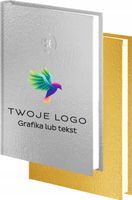 PLANER Z TWOIM LOGO NADRUKIEM tygodniowy kalendarz A4 złoty srebrny