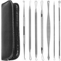 ŁYŻECZKI DO USUWANIA WĄGRÓW ZESTAW 7W1 WYCISKANIA ZASKÓRNIKÓW PRYSZCZY ETUI