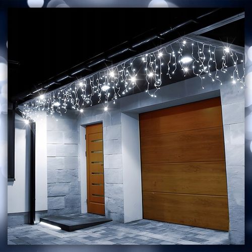 SOPLE LAMPKI CHOINKOWE ZIMNE 300 LED 14,5 M GRUBY KABEL FLASH ZEWNĘTRZNE na Arena.pl