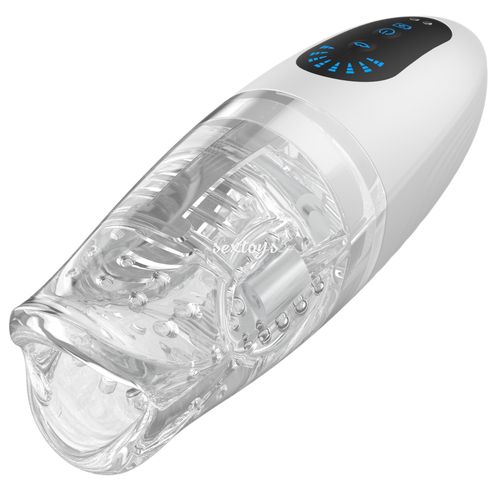 Masturbator Sex Maszyna Dla Mężczyzn, Ruchome Usta Z Wibratorem na Arena.pl