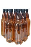 Brązowa butelka PET 1 litr.+ nakrętka 10 sztuk