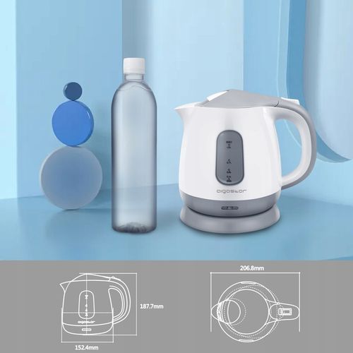 Maly Czajnik Elektryczny 1L Aigostar Juliet 1100 W srebrny/szary na Arena.pl