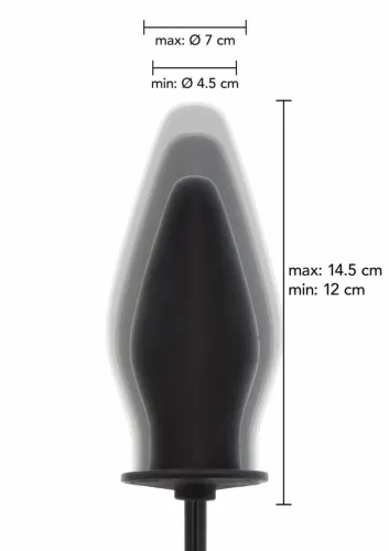 extreme inflatable butt plug advanced silikonowy z pompką czarny na Arena.pl