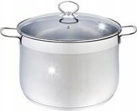 Garnek stalowy z pokrywką na indukcję gaz 30cm 10.0L MAESTRO MR-3508-30