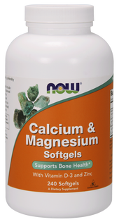 Calcium Magnesium + D3 240 softgels Nowfoods