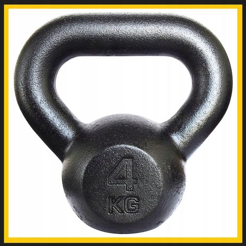 Kettlebell żeliwny odważnik kula kettle 4kg na Arena.pl