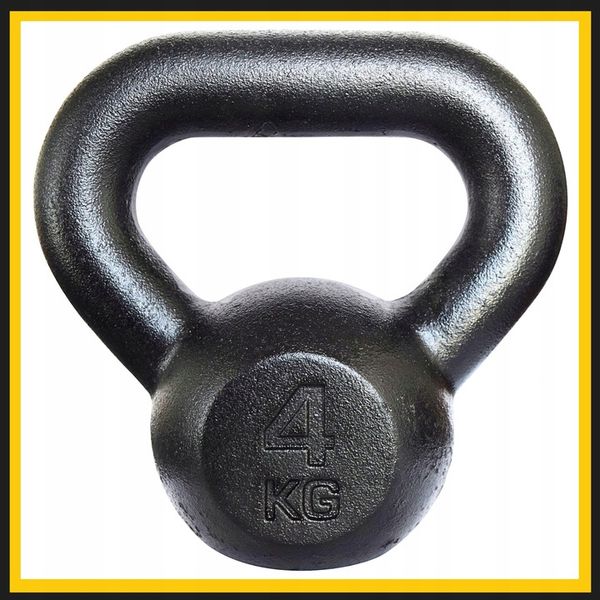 Kettlebell żeliwny odważnik kula kettle 4kg zdjęcie 2
