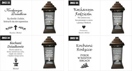 ZNICZ LAMPION dedykacja GRAWEREM rocznica śmierci na Arena.pl