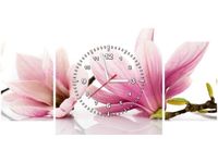 80X40CM ZEGAR RÓŻOWE MAGNOLIE OBRAZ