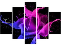 105CM 150CM ZEGAR 5 ELEM RÓŻA FARB JAKUB BANAŚ DRUK OBRAZ