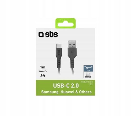 Kabel przewód USB-A - USB-C 1m - czarny na Arena.pl