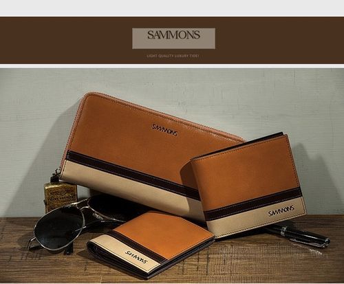 SAMMONS Krótki męski portfel Niebieski na Arena.pl