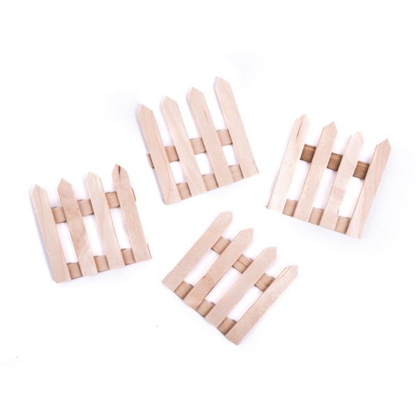 DREWNIANE PŁOTKI 60X62MM 4 SZT CEOZ-157 DP CRAFT zdjęcie 1