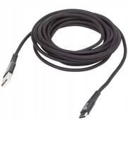 Kabel USB USB-C w oplocie materiałowym 3m Sologic CZARNY