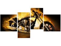 140CM 70 OBRAZ MOTOCYKL OGNIU ŚCIENNY