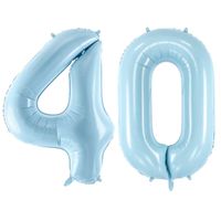 Balon foliowy liczba 40 niebieski 86 cm