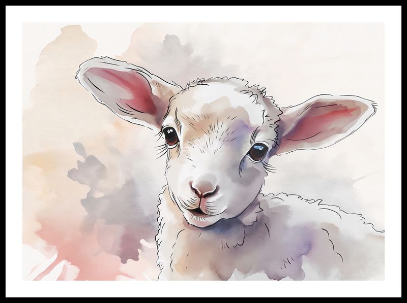 Plakat 70x50cm Mała Owieczka zdjęcie 3