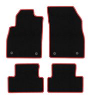 Dywaniki welurowe CARLUX-RED Opel Cascada 2012- cabrio, czarne/czerwone