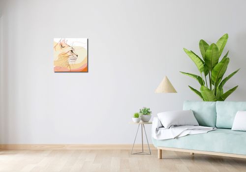 Obraz 40x40cm Delikatny Profil Kota na Arena.pl