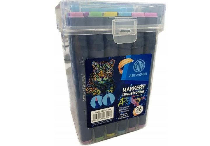 Promarkery Astra 36 szt. markery dwustronne zdjęcie 4