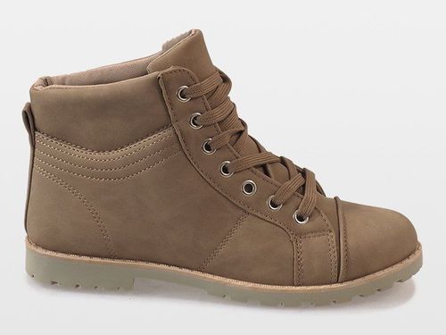 Khaki sznurowane botki BK-77 39 na Arena.pl
