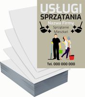 Ulotki A4 reklamowe firmowe 100szt projekt w cenie USŁUGI SPRZĄTANIA
