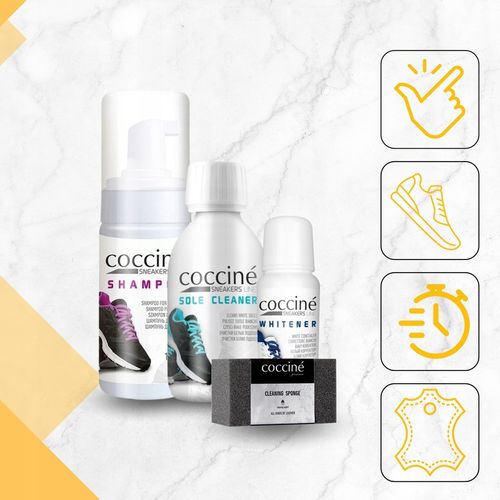 Zestaw do Czyszczenia Obuwia Białego Sneakersów Podeszew Coccine 4w1 na Arena.pl