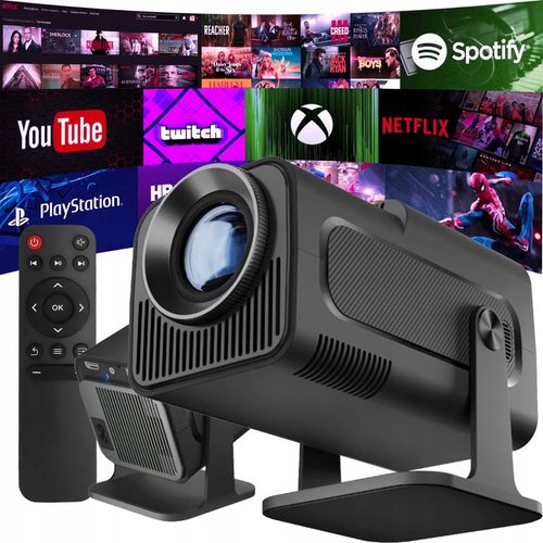 Rzutnik Projektor WiFi Pilot Android TV 150 cali 4K FULL HD HY320 Mini LED na Arena.pl