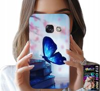 ETUI DO SAMSUNG A5 2017 - NIEBIESKI MOTYLEK, MOTYL, DAMSKIE WZORY