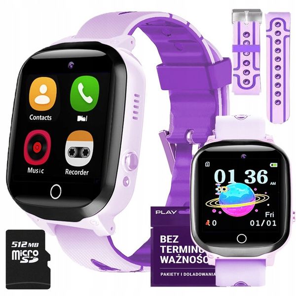 Smartwatch Zegarek Dla Dzieci SIM Aparat Telefon Gry Odtwarzacz Muzyki zdjęcie 1