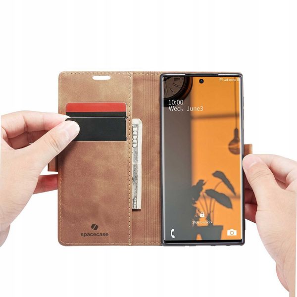 Spacecase Wallet Galaxy Note 20 Ultra Light Brown zdjęcie 15