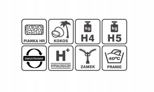 MATERAC NAWIERZCHNIOWY TWARDY HR KOKOS 90x200x6 na Arena.pl