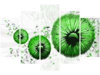 100CM 150CM OBRAZ 5 ELEM ZIELONE DMUCHAWCE ŚCIENNY