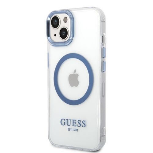 Etui Guess do iPhone 15 Plus, iPhone 14 Plus, Niebieski, MagSafe na Arena.pl