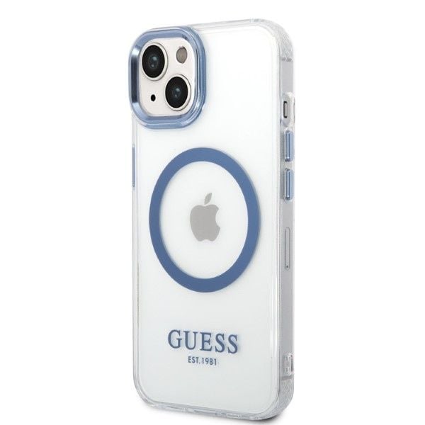 Etui Guess do iPhone 15 Plus, iPhone 14 Plus, Niebieski, MagSafe zdjęcie 2